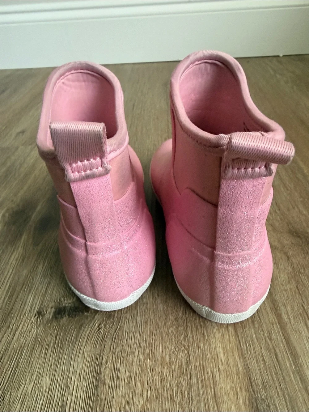 Hunter Kids Pink Glitter Ankle Rain Boots Size 2